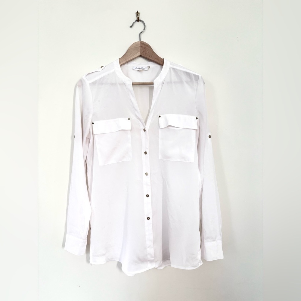 Calvin Klein Utility Blouse - Picture 2 of 3